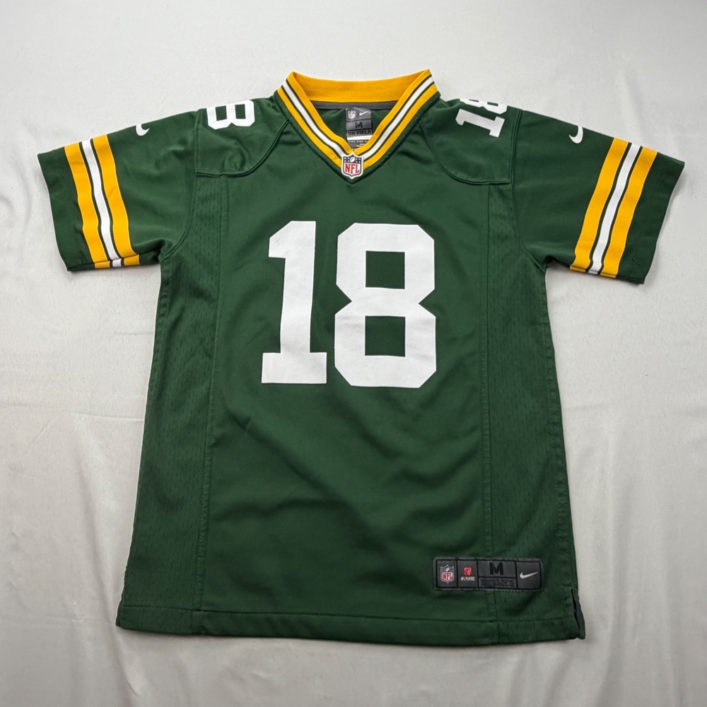 Nike Football Jersey Kids Medium Green Randall Cobb Green Bay Packers 18 NFL‎